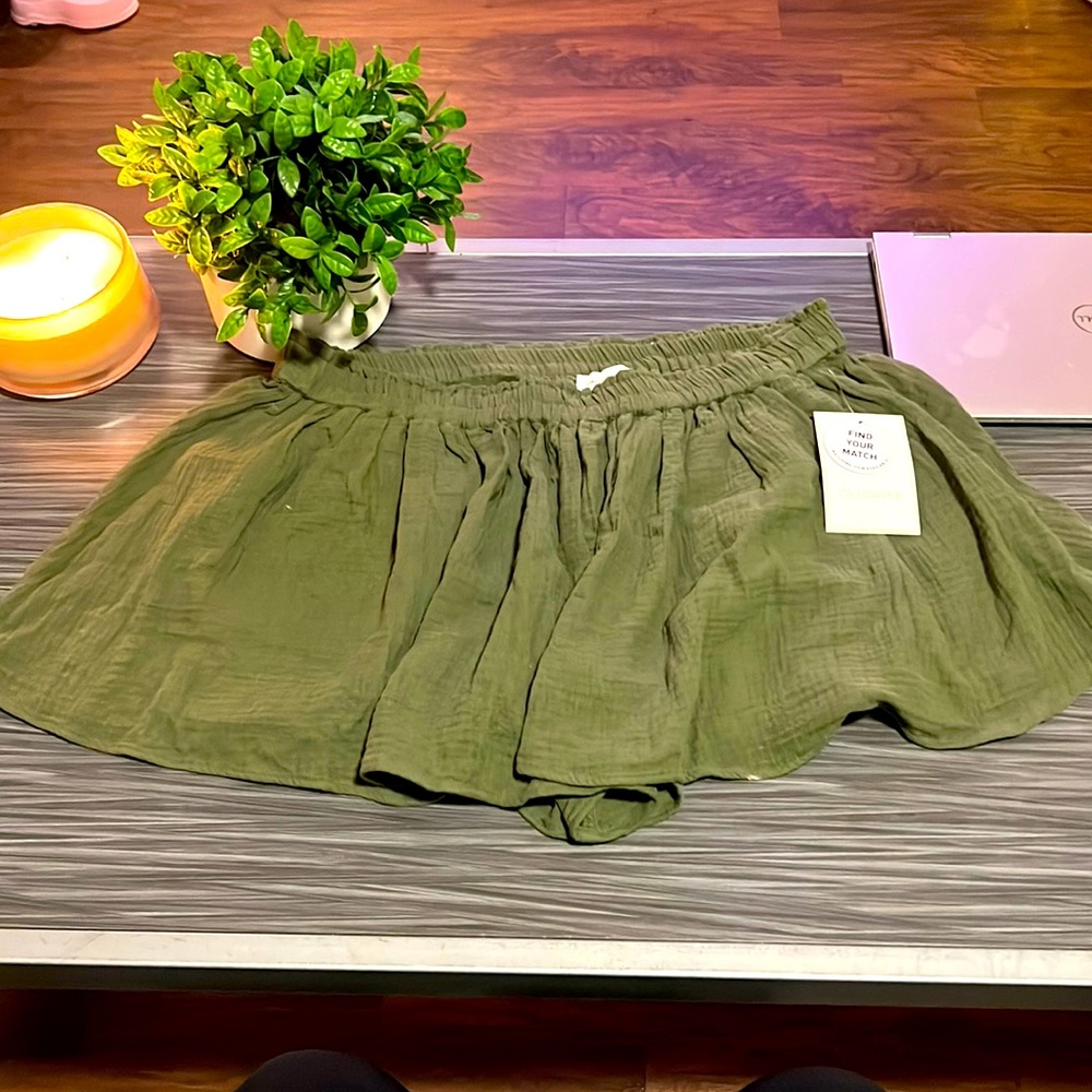 Olive Green Shorts/Skirt